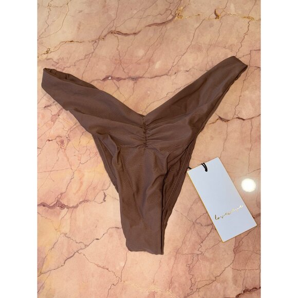lovewave The Stassi Bikini Bottoms in Dark Brown Small New Womens Swimsuit - Picture 4 of 8